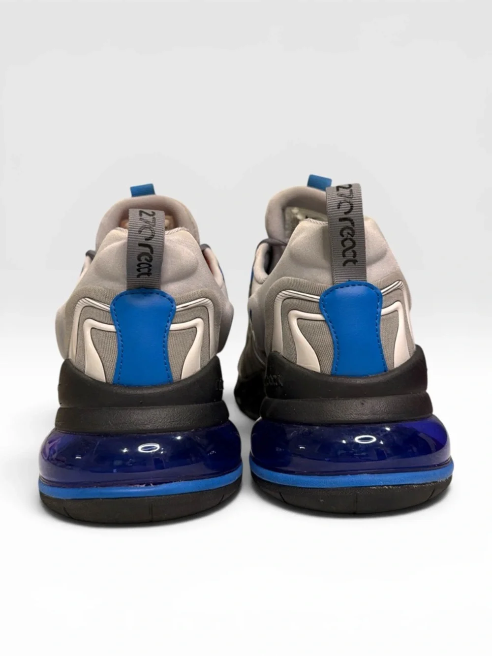 Nike Air Max 270 React ENG “Battle Blue” Mens Size 11 Silver Black CJ0579-001